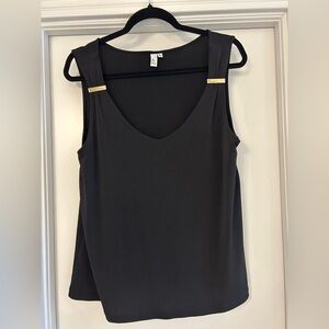 Jules & Leopold Black Tank Top with Gold Accents